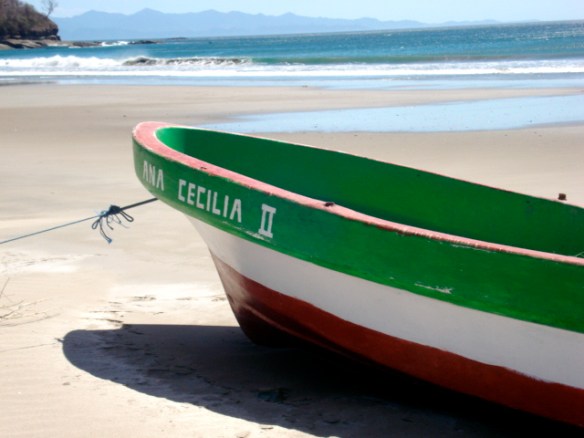 Fishing boat on Playa Coco